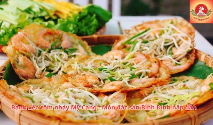 Bánh xèo tôm nhảy Mỹ Cang - Món đặc sản Bình Định hấp dẫn